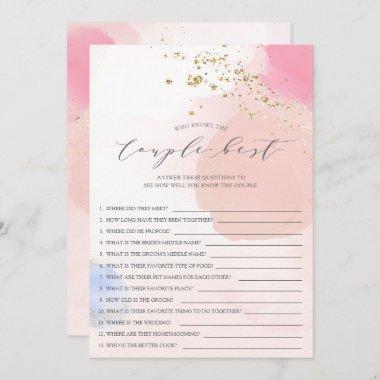 Who Knows the Couple Best Bridal Shower Game Invit Invitations