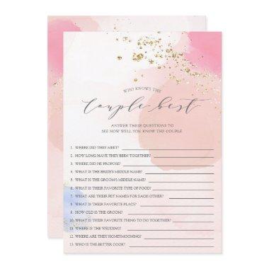 Who Knows the Couple Best Bridal Shower Game Invit Invitations