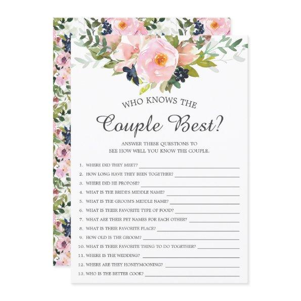 Who Knows the Couple Best Game Bridal Shower Invitations