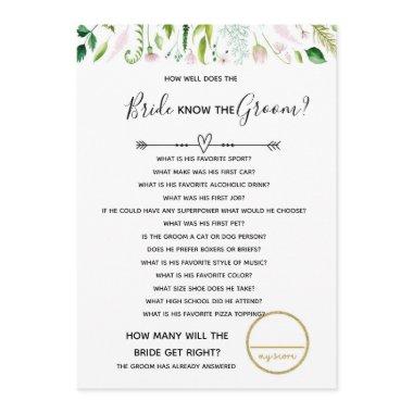 who well does bride know bridal baby shower game Invitations