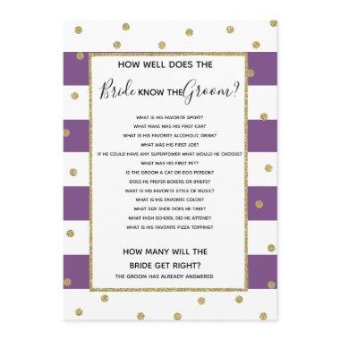 who well does bride know bridal baby shower game Invitations