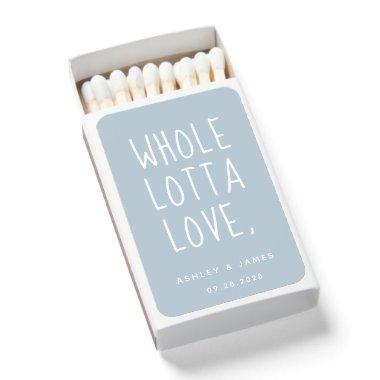 WHOLE LOTTA LOVE Baby Blue Wedding Matchboxes