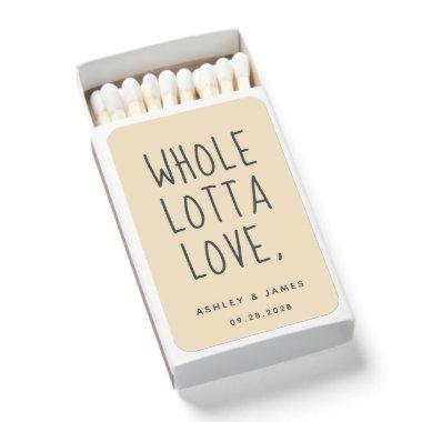 WHOLE LOTTA LOVE Champagne Wedding Matchboxes