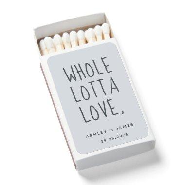 WHOLE LOTTA LOVE Pastel Blue Wedding Matchboxes