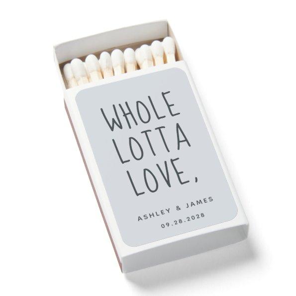 WHOLE LOTTA LOVE Pastel Blue Wedding Matchboxes