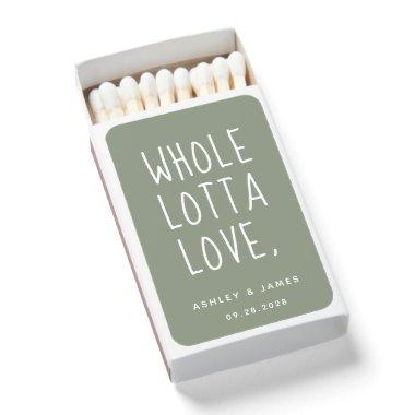 WHOLE LOTTA LOVE Sage Green Wedding Matchboxes