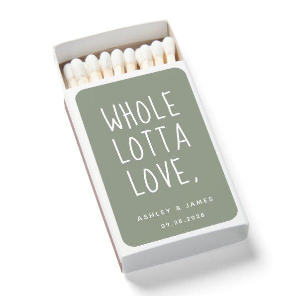 WHOLE LOTTA LOVE Sage Green Wedding Matchboxes