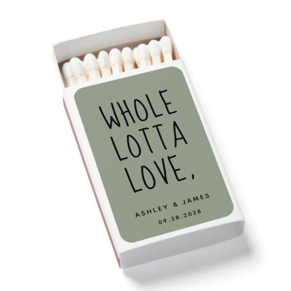 WHOLE LOTTA LOVE Sage Green Wedding Matchboxes