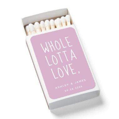 WHOLE LOTTA LOVE Soft Lavender Wedding Matchboxes