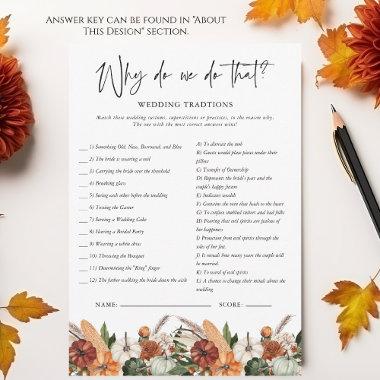 Why Do We Do That | Autumn  Game