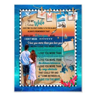 Wife Gifts | Letter To My Wife Love From Husband Photo Print