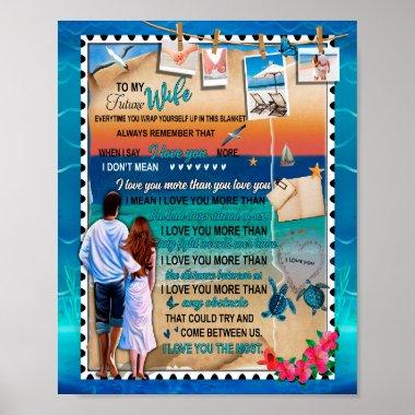 Wife Gifts | Letter To My Wife Love From Husband Poster