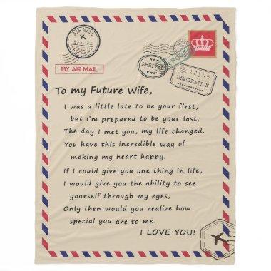 Wife Lovers | To My Future Wife I Love You Fleece Blanket
