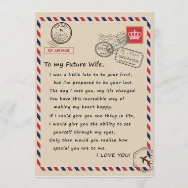 Wife Lovers | To My Future Wife I Love You Invitations