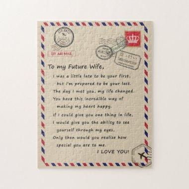Wife Lovers | To My Future Wife I Love You Jigsaw Puzzle