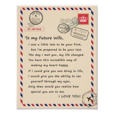 Wife Lovers | To My Future Wife I Love You Photo Print