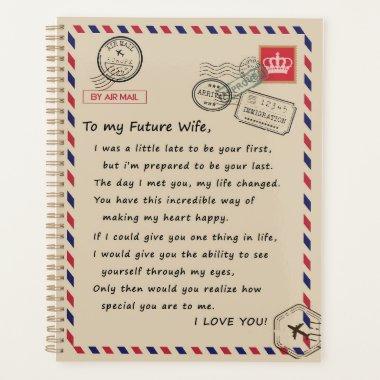 Wife Lovers | To My Future Wife I Love You Planner