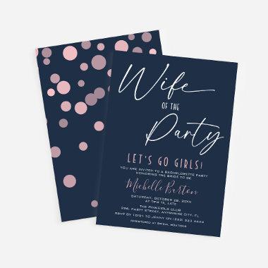 Wife of the Party Simple Bachelorette Party Invitations