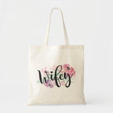 Wifey Floral Tote Bag Bride To Be Gift Item