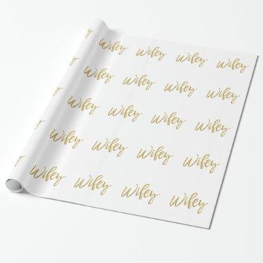 Wifey Gold Foil Wrapping Paper