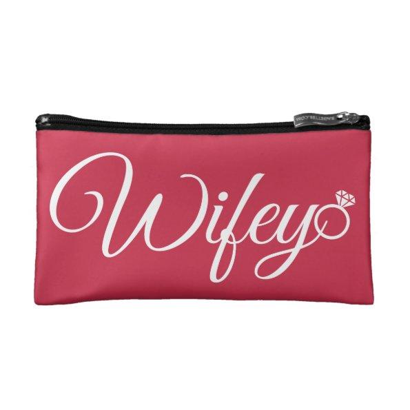 Wifey ring cosmetic bag