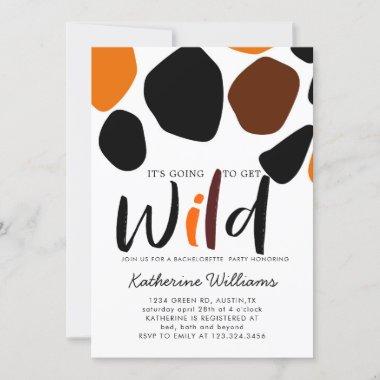 Wild Animal Pattern Bachelorette Party Invitations