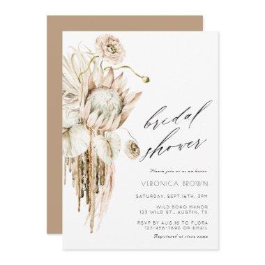 Wild Boho Protea Pampas Grass Floral