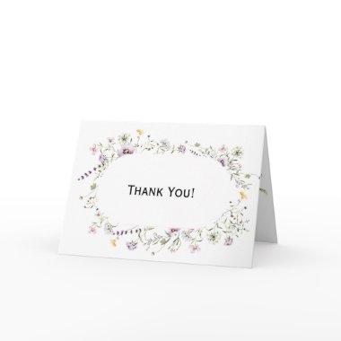 Wild Flower Bloom Thank You Folded