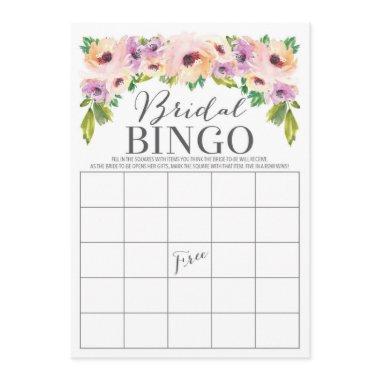 Wild Flower Bridal Shower Bingo Game Invitations