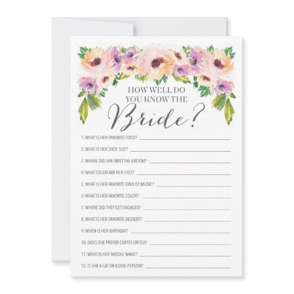 Wild Flower How Well Do You Know The Bride Game