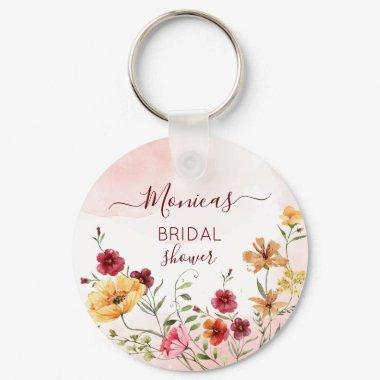 Wild flowers  favors personalized keychain