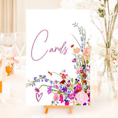 Wild flowers script Invitations bridal shower foam board