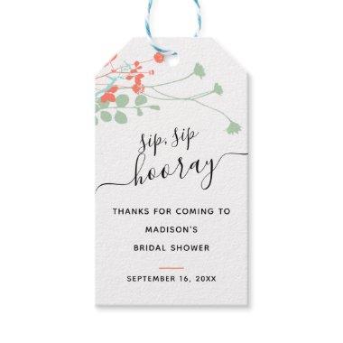 Wild Greenery Sip Sip Hooray Favor  Gift Tags