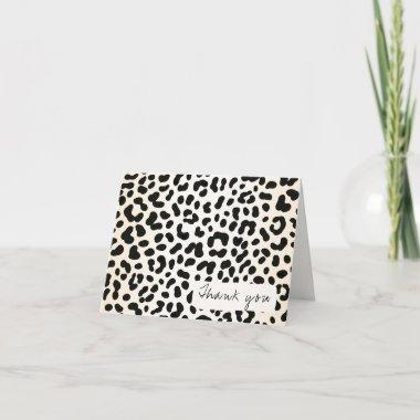 Wild Leopard Cheetah Personalized Inscription Thank You Invitations