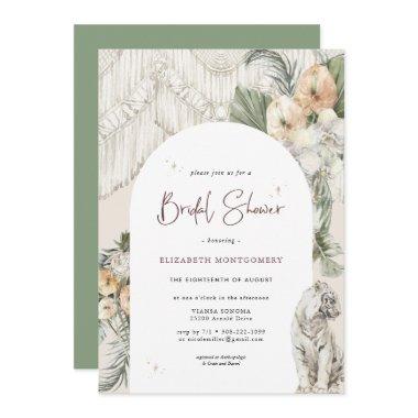 Wild Love | Boho Macrame Greenery Bridal Shower Invitations