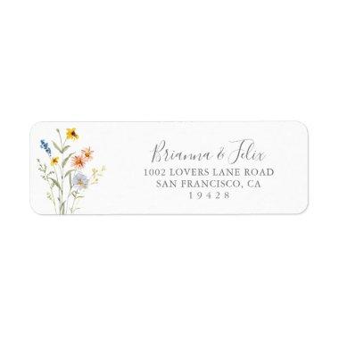 Wild Multicolor Floral Return Address Label