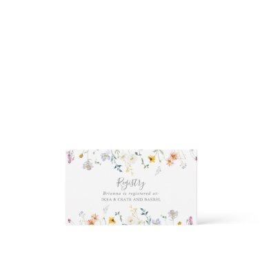Wild Multicolor Floral Wedding Gift Registry Enclosure