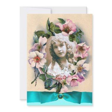 WILD ROSES AND BLUE RIBBON SWEET 16 PHOTO TEMPLATE