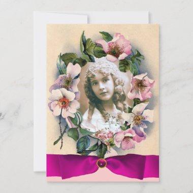 WILD ROSES AND PINK RIBBON SWEET16 PHOTO TEMPLATE