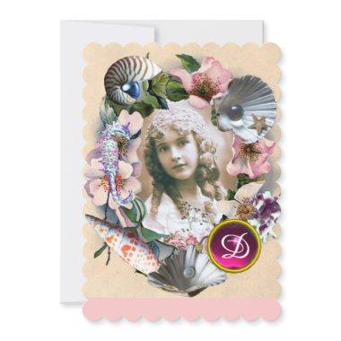 WILD ROSES AND SEA SHELLS SWEET 16 PHOTO TEMPLATE