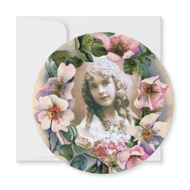 WILD ROSES CROWN SWEET 16 CIRCLE PHOTO TEMPLATE