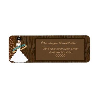 Wild Side Raven Bride Address Labels