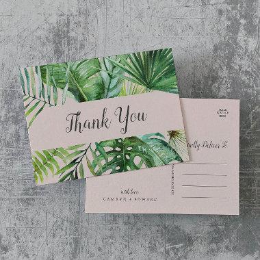 Wild Tropical Palm | Blush Thank You PostInvitations