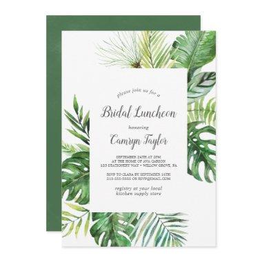 Wild Tropical Palm Bridal Luncheon Invitations