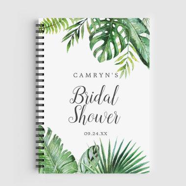 Wild Tropical Palm Bridal Shower Gift List Notebook