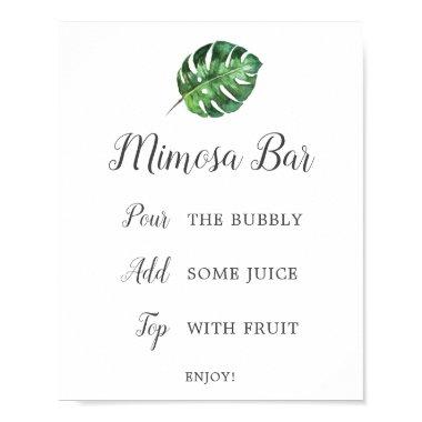 Wild Tropical Palm Bridal Shower Mimosa Bar Sign