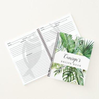 Wild Tropical Palm Bridal Shower Recipe Notebook