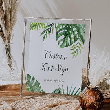 Wild Tropical Palm Invitations & Gifts Custom Text Sign