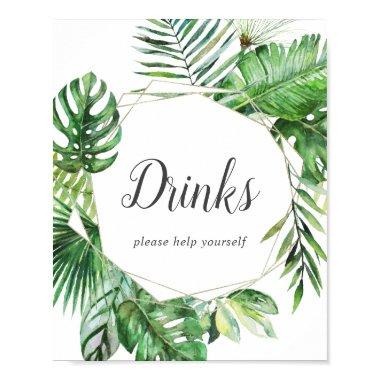 Wild Tropical Palm Drinks Sign