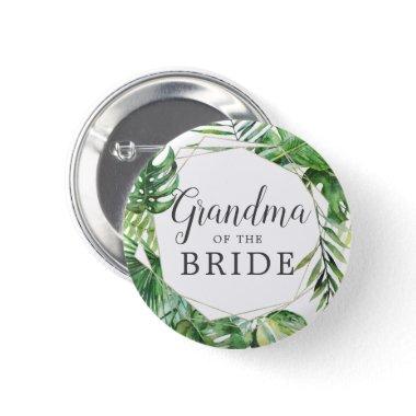 Wild Tropical Palm Grandma of the Bride Button